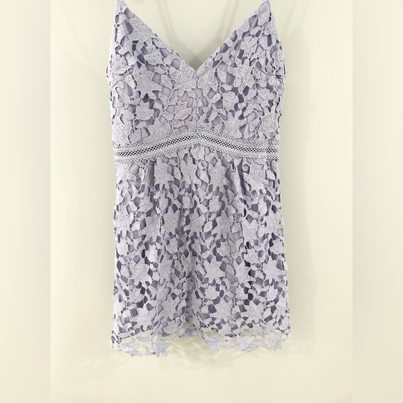 NWT Lush Crochet Dress Purple Size Large - Picture 3 of 6
